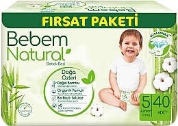 Парфумерія, косметика Підгузки Natural 5 Junior, 11-18кг, 40 шт. - Bebem