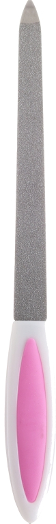 Пилочка сапфировая для ногтей 17см, 77173, бело-розовая - Top Choice — фото N1