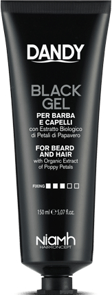 Черный гель для укладки седых волос и бороды - Niamh Hairconcept Dandy Black Gel — фото N1