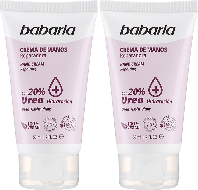Набір - Babaria Cream Hands Urea Anti-grietas (h/cr/2x50ml) — фото N1
