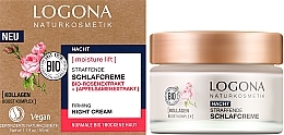 Ночной крем для нормальной и сухой кожи - Logona Bio Moisture Lift Rose Firming Night Cream — фото N2