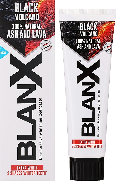 Отбеливающая зубная паста - BlanX Black Volcano Extra White — фото N1