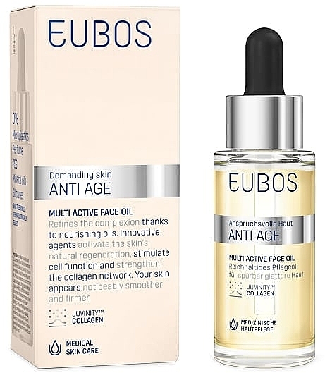 Антивікова мультиактивна олія для обличчя - Eubos Med Anti Age Multi Active Face Oil — фото N2