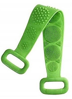 Силиконовая мочалка для тела с ручками, зеленая - Deni Carte — фото N1