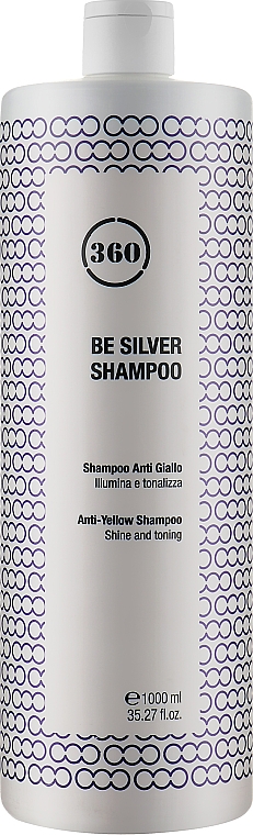 Шампунь для волос антижелтый "Серебристый блонд" - 360 Be Silver Shampoo — фото N2