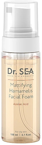 Матувальна пінка для обличчя з гамамелісом - Dr.Sea Mattifying Hamamelis Facial Foam — фото N1