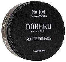 Парфумерія, косметика Матова помада для волосся - Noberu Of Sweden No 104 Tobacco Vanilla Matte Pomade