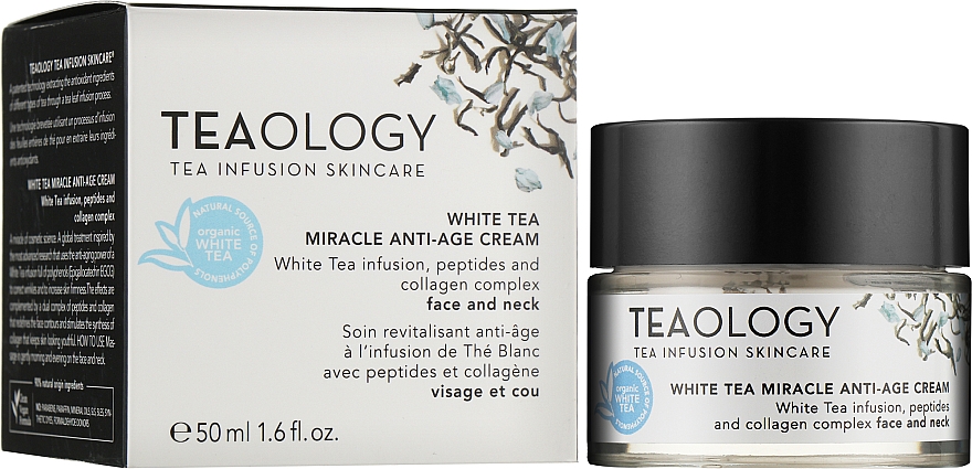 Антивіковий крем для обличчя - Teaology White Tea Miracle Anti-Age Cream — фото N2