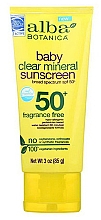 Духи, Парфюмерия, косметика Солнцезащитный крем - Alba Botanica Baby Clear Mineral Sunscreen SPF 50 Lotion