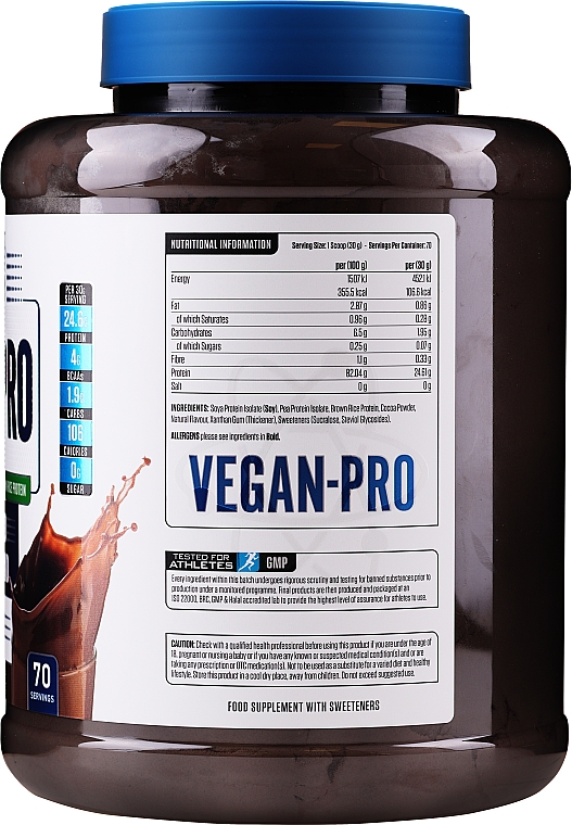 Протеїн - Applied Nutrition Vegan Pro Chocolate Protein Blend — фото N2