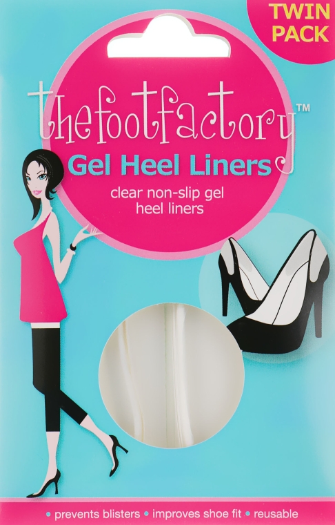 Гелевые подушечки для ног - The Foot Factory Gel Heel Liner Twin Pack — фото N1