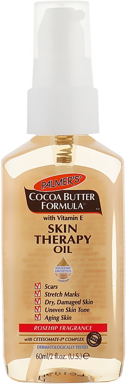 Масло с шиповником для ухода за кожей лица и тела "Масло какао" - Palmer's Cocoa Butter Skin Therapy Oil Rosehip — фото N3