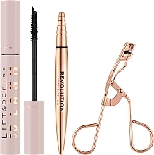 Набор - Makeup Revolution 5D Lash Eye Gift Set (eyelash curler/1pc + mascara/14ml + eyeliner/0.8ml) — фото N2