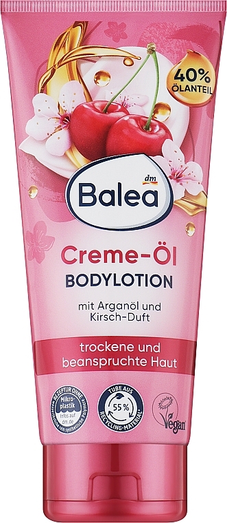 Живильний лосьйон для тіла з аргановою олією та ароматом вишні - Balea Creme-Ol Bodylotion — фото N1