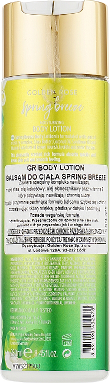 Лосьйон для тіла "Spring Breeze" - Golden Rose Spring Breeze Moisturizing Body Lotion — фото N2