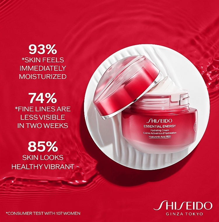 Зволожувальний крем для обличчя з екстрактом кореня женьшеню  - Shiseido Essential Energy Hydrating Cream — фото N3