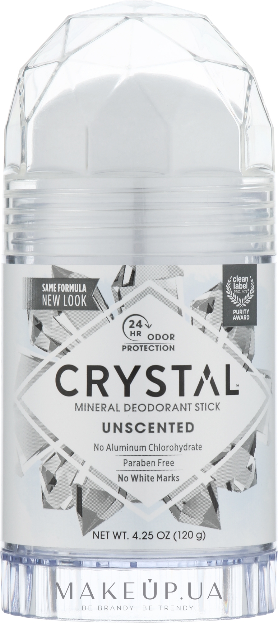 Мінеральний дезодорант-стік без запаху - Crystal Body Deodorant Stick — фото 120g