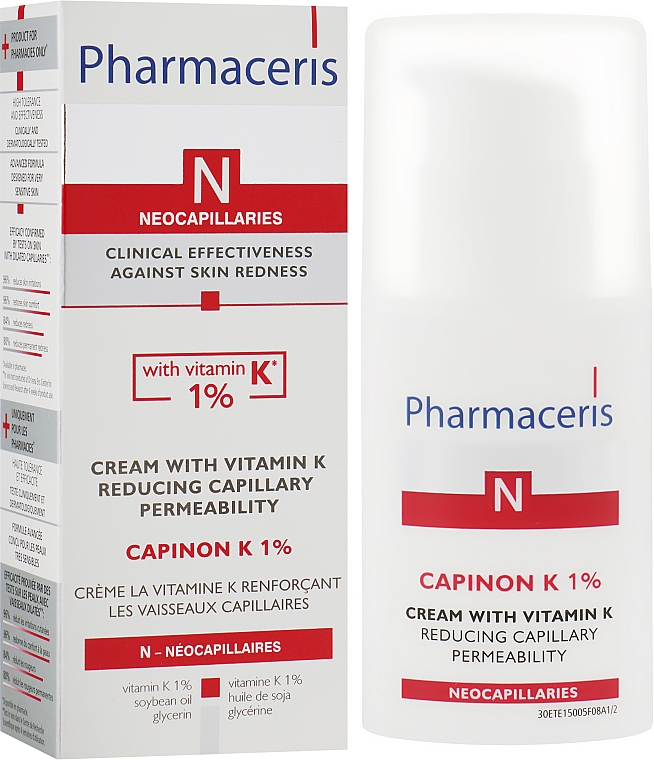 Крем уплотняющий сосуды с витамином К - Pharmaceris N Capinon K 1% Cream With Vitamin K