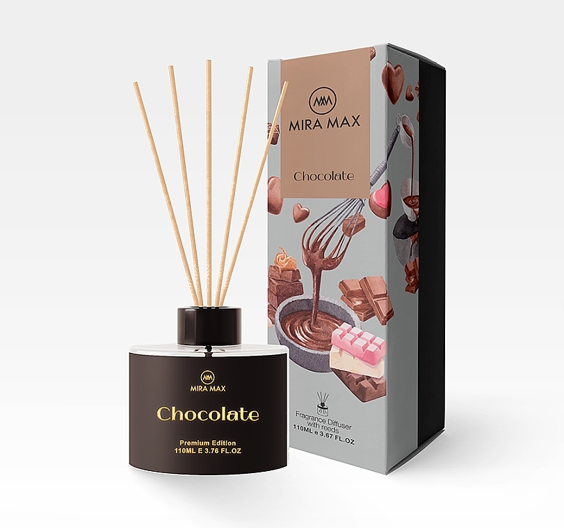 Аромадифузор - Mira Max Chocolate Fragrance Diffuser With Reeds Premium Edition — фото N1
