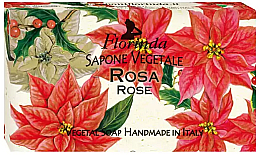 Духи, Парфюмерия, косметика Мыло туалетное "Rose" - Florinda Christmas Collection Soap