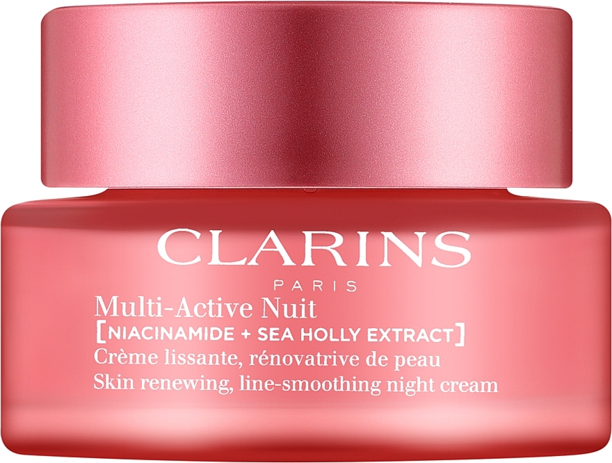 Ночной крем для сухой кожи - Clarins Multi-Active Jour Niacinamide+Sea Holly Extract Glow Boosting Line-Smoothing Night Cream Dry Skin — фото N1