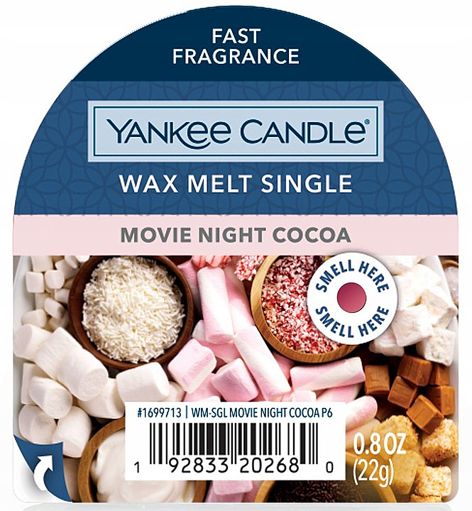 Ароматический воск - Yankee Candle Movie Night Cocoa Wax Melt — фото N1
