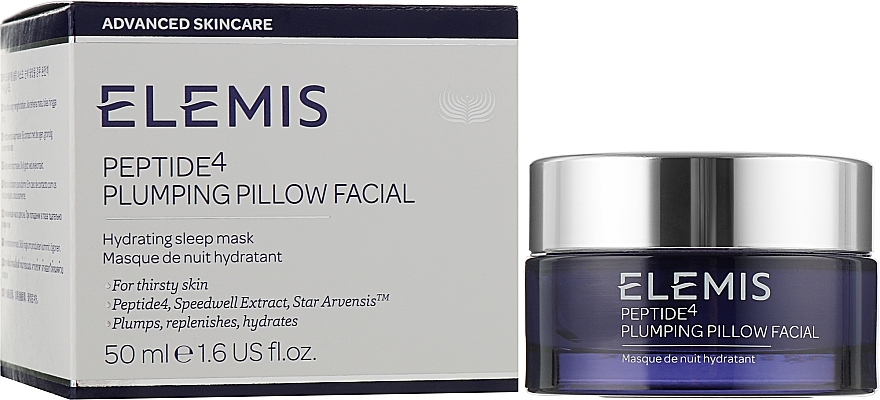 УЦЕНКА Охлаждающая ночная гель-маска - Elemis Peptide4 Plumping Pillow Facial * — фото N2