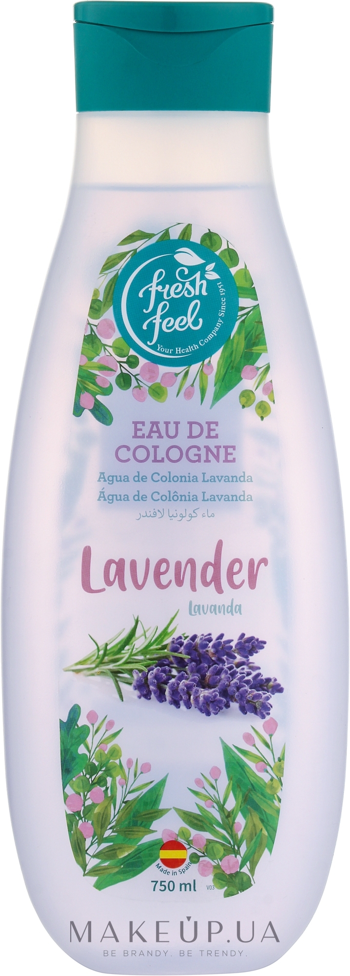 Парфюмированная вода для тела "Lavender" - Fresh Feel Eau De Cologne — фото 750ml