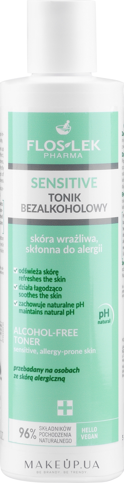 Тоник для чувствительной кожи - Floslek Alcohol Free Toner Sensitive Allergy-Prone Skin — фото 225ml