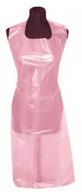Фартух для перукарських робіт 80х125 см., поліетилен, рожевий, 100 штук - Panni Mlada — фото N2