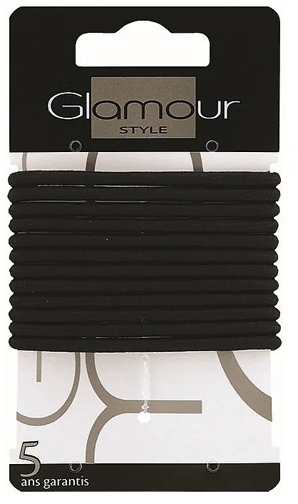 Резинки для волос, 414931, черные - Glamour — фото N1