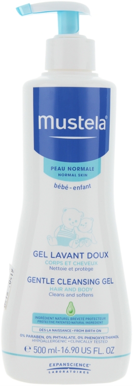 Нежный очищающий гель для новорожденных - Mustela Bebe Gentle Cleansing Gel — фото N5