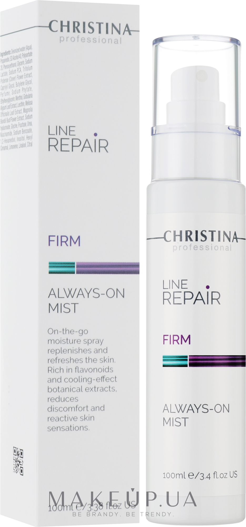 Зволожувальний спрей для обличчя - Christina Line Repair Firm Always On Mist — фото 100ml