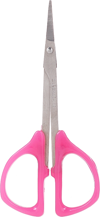 Ножницы маникюрные для кутикулы, с пластиковыми ручками, 1011, розовые - Donegal — фото N1