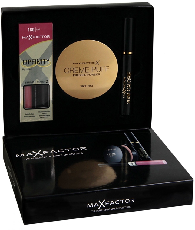 Набор - Max Factor Captivating (lipstick/2.3ml/1.9g + Powder/21g + mascara/9ml)