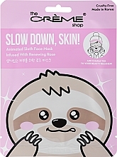 Маска для лица - The Creme Shop Slow Down Skin! Animated Sloth Face Mask — фото N1