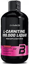 Жироспалювач L-карнітин зі смаком вишні - BiotechUSA L-Carnitine 100000 Liquid — фото N1