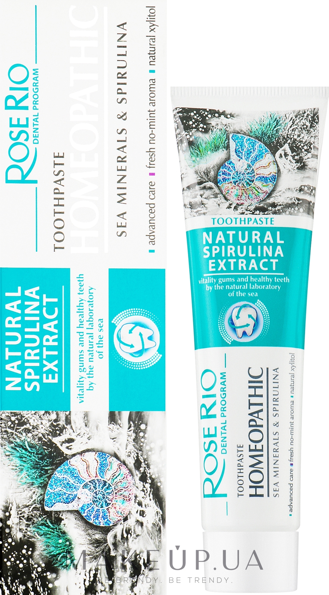 Зубная паста - Sts Cosmetics Rose Rio Natural Sea Minerals & Spirulina Toothpaste — фото 65ml