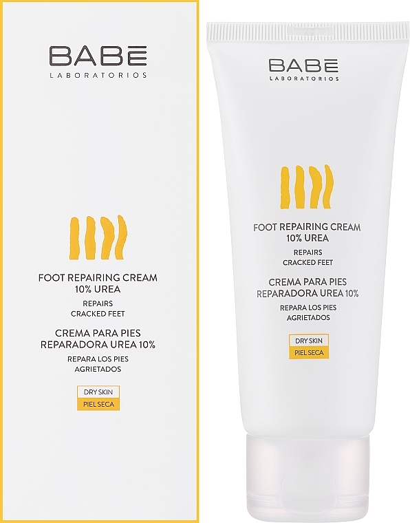 Крем для ног с 10% мочевины для смягчения против огрубелостей - Babe Laboratorios Foot Repairing Cream 10 % Urea — фото N2