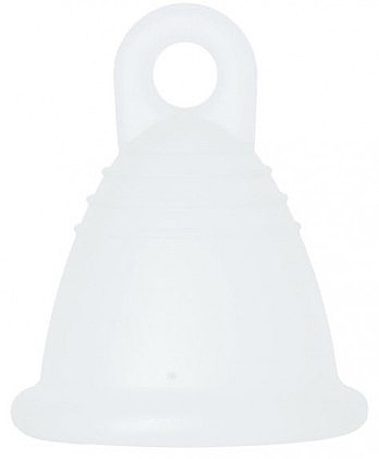Менструальная чаша с петлей, размер L, прозрачная - MeLuna Sport Shorty Menstrual Cup Ring — фото N1