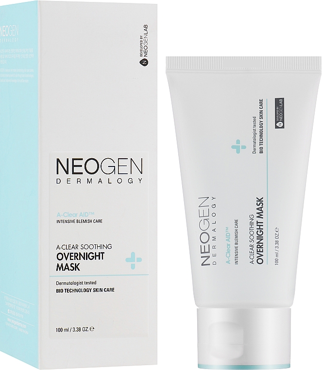Нічна заспокійлива маска - Neogen Dermalogy A-Clear Soothing Overnight Mask — фото N2