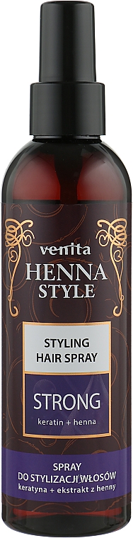 Спрей для укладки волос "Мегафиксация" - Venita Henna Style Styling Hair Spray