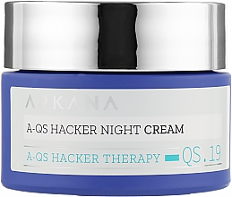 Парфумерія, косметика Нічний крем проти акне з гіалуроновою кислотою - Arkana A-QS Hacker Therapy Night Cream