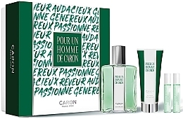 Парфумерія, косметика Caron Pour Un Homme de Caron - Набір (edt/125ml + edt/5ml + edp/5ml + sh/gel/75ml)