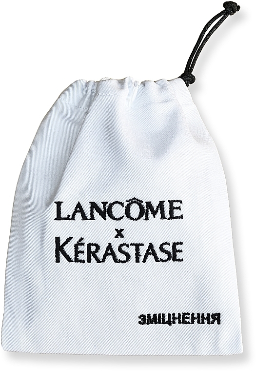 ПОДАРУНОК! Набір мініатюр у мішечку "Зміцнення" - Kerastase + Lancome — фото N1