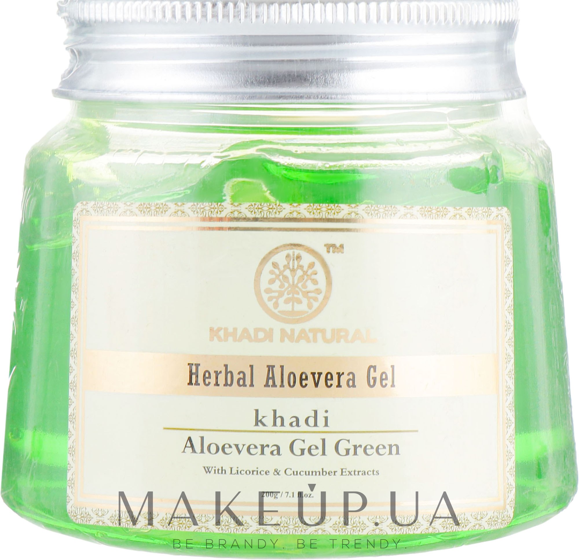 Універсальний гель для тіла і волосся "Алое вера" - Khadi Natural Herbal Aloevera Gel Green — фото 200g