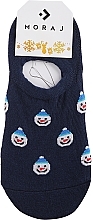 Парфумерія, косметика Шкарпетки жіночі короткі з різдвяним мотивом, сніговик, сині - Moraj