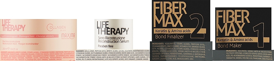 Набір - Maxima Life Therapy Set & Fiber Max (mask/250ml + serum/12ml + serum/10ml + serum/12ml) — фото N3