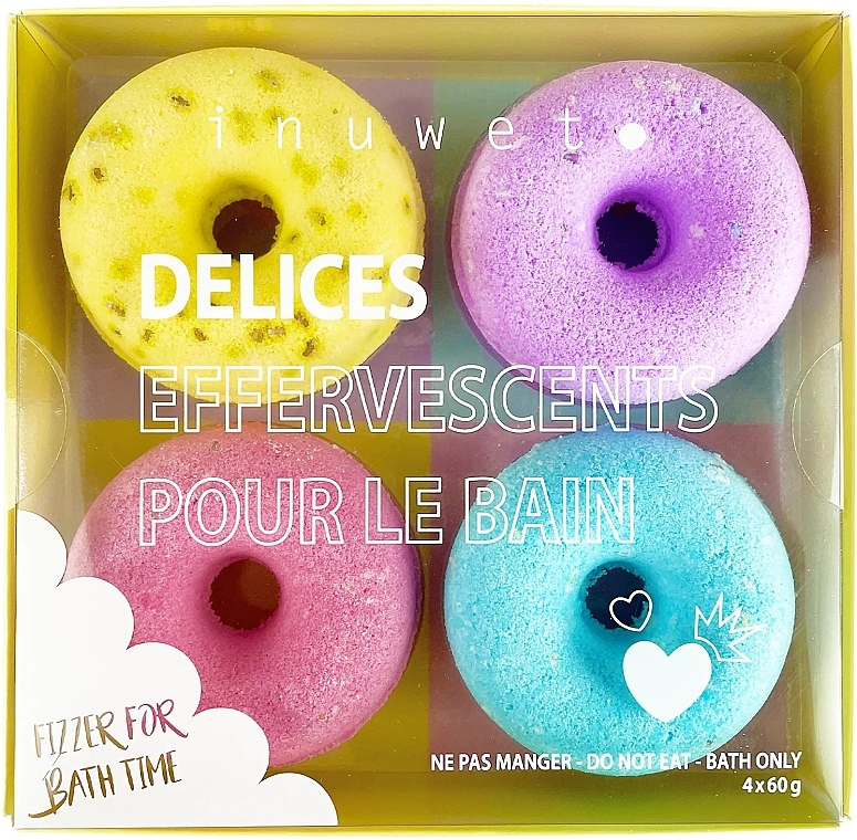 Набор - Inuwet Fizzy Donuts (b/bomb/4x60g) — фото N1