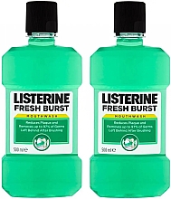 Духи, Парфюмерия, косметика Набор - Listerine Fresh Burst (mouth/wash/2x500ml)